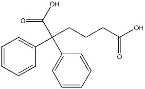 2,2-ジフェニルアジピン酸 化学構造式