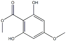 2,6-ジヒドロキシ-4-メトキシ安息香酸メチル 化学構造式