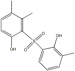 2,2'-Dihydroxy-3',5,6-trimethyl[sulfonylbisbenzene] 结构式