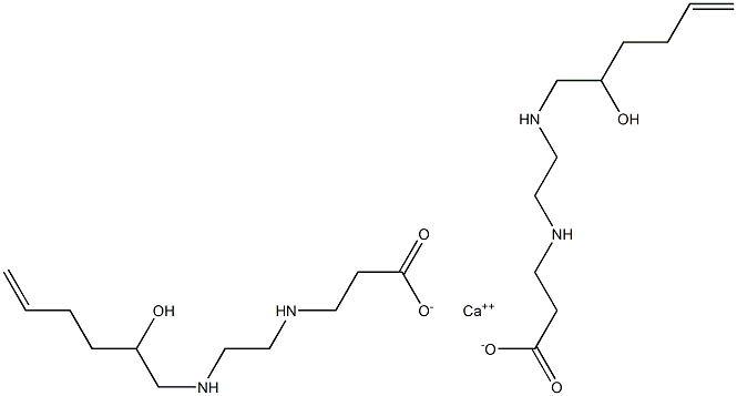 Bis[3-[N-[2-[N-(2-hydroxy-5-hexenyl)amino]ethyl]amino]propionic acid]calcium salt Structure