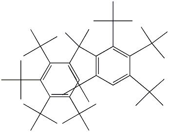 2-(2,3,4,5-Tetra-tert-butylphenyl)-2-(2,3,4,6-tetra-tert-butylphenyl)propane Struktur