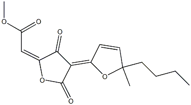 [[3,5-Dioxo-4-[(5-butyl-2,5-dihydro-5-methylfuran)-2-ylidene]tetrahydrofuran]-2-ylidene]acetic acid methyl ester
