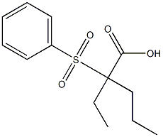 2-Ethyl-2-phenylsulfonylpentanoic acid Structure