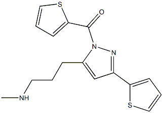 1-(2-Thenoyl)-3-(2-thienyl)-5-[3-(methylamino)propyl]-1H-pyrazole,,结构式