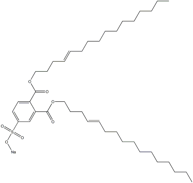 4-(Sodiosulfo)phthalic acid di(4-hexadecenyl) ester 结构式