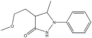 4-(2-Methoxyethyl)-5-methyl-1-phenylpyrazolidin-3-one Struktur