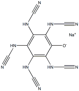 Sodium penta(cyanoamino)phenolate Struktur