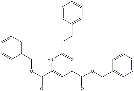 2-[[(Benzyloxy)carbonyl]amino]-2-pentenedioic acid dibenzyl ester,,结构式