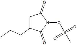 Methanesulfonic acid 2,5-dioxo-3-propyl-1-pyrrolidinyl ester Struktur