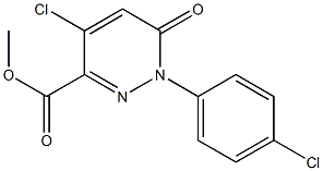 1,6-Dihydro-4-chloro-6-oxo-1-(4-chlorophenyl)pyridazine-3-carboxylic acid methyl ester Structure