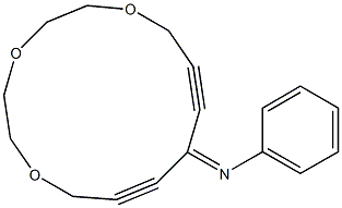 11-フェニルイミノ-1,4,7-トリオキサシクロテトラデカ-9,12-ジイン 化学構造式
