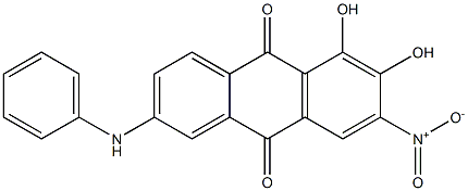 2-Anilino-5,6-dihydroxy-7-nitroanthraquinone Structure