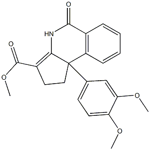 1,4,5,9b-Tetrahydro-9b-(3,4-dimethoxyphenyl)-5-oxo-2H-cyclopent[c]isoquinoline-3-carboxylic acid methyl ester,,结构式
