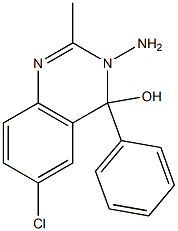 3-Amino-6-chloro-3,4-dihydro-2-methyl-4-phenylquinazolin-4-ol