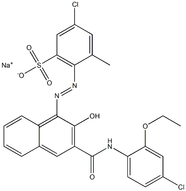  3-Chloro-5-methyl-6-[[3-[[(4-chloro-2-ethoxyphenyl)amino]carbonyl]-2-hydroxy-1-naphtyl]azo]benzenesulfonic acid sodium salt