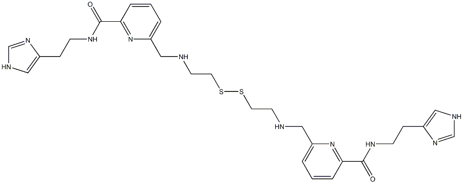 6,6'-[Dithiobisethylenebis(iminomethylene)]bis[N-[2-(1H-imidazol-4-yl)ethyl]pyridine-2-carboxamide] Structure