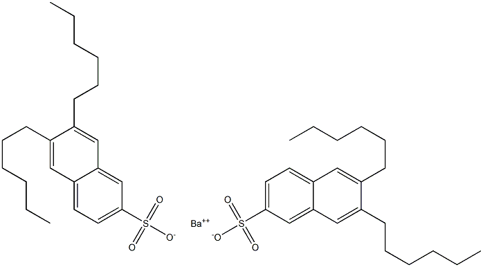 Bis(6,7-dihexyl-2-naphthalenesulfonic acid)barium salt Structure