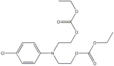 p-Chloro-N,N-bis[2-(ethoxycarbonyloxy)ethyl]aniline 结构式