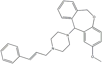 11-(4-Cinnamyl-1-piperazinyl)-2-methoxy-6,11-dihydrodibenz[b,e]oxepin Structure