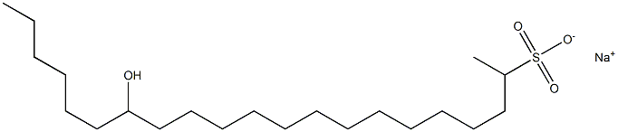 15-Hydroxyhenicosane-2-sulfonic acid sodium salt Structure