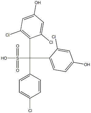 (4-Chlorophenyl)(2-chloro-4-hydroxyphenyl)(2,6-dichloro-4-hydroxyphenyl)methanesulfonic acid