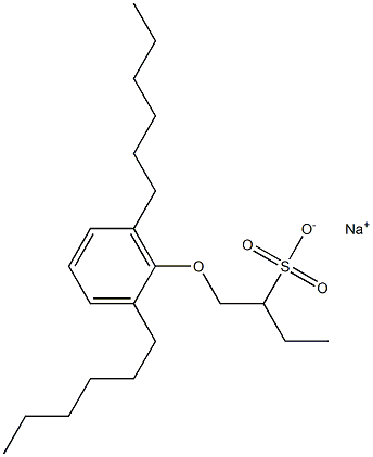 1-(2,6-Dihexylphenoxy)butane-2-sulfonic acid sodium salt,,结构式