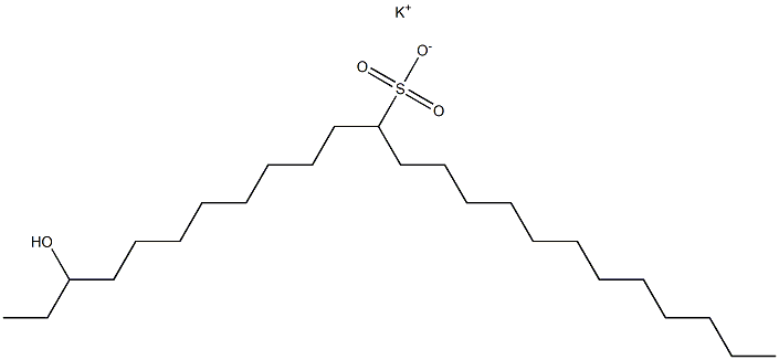 3-Hydroxytetracosane-12-sulfonic acid potassium salt,,结构式