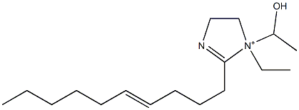 2-(4-Decenyl)-1-ethyl-1-(1-hydroxyethyl)-2-imidazoline-1-ium 结构式