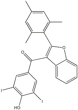 3,5-Diiodo-4-hydroxyphenyl 2-(2,4,6-trimethylphenyl)-3-benzofuranyl ketone|