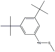 N-(3,5-Di-tert-butylphenyl)-N-(methylthio)aminyl radical,,结构式