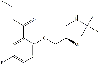 1-[2-[(R)-3-[(1,1-Dimethylethyl)amino]-2-hydroxypropoxy]-5-fluorophenyl]-1-butanone Structure