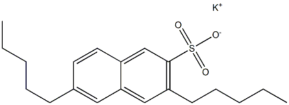 3,6-ジペンチル-2-ナフタレンスルホン酸カリウム 化学構造式