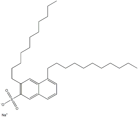 3,5-Diundecyl-2-naphthalenesulfonic acid sodium salt Structure