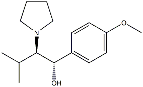 (1S,2R)-3-Methyl-1-(p-methoxyphenyl)-2-(1-pyrrolidinyl)-1-butanol Struktur