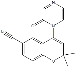 2,2-Dimethyl-4-[(2-oxo-1,2-dihydropyrazin)-1-yl]-2H-1-benzopyran-6-carbonitrile