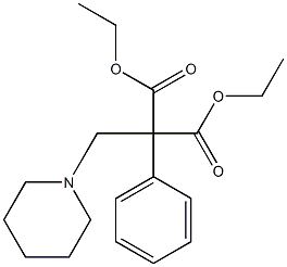 Phenyl(piperidinomethyl)malonic acid diethyl ester 结构式