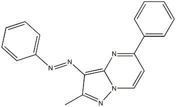 2-Methyl-3-(phenylazo)-5-phenylpyrazolo[1,5-a]pyrimidine,,结构式