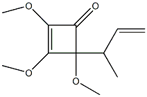 1,2,4-トリメトキシ-4-(1-メチル-2-プロペニル)-1-シクロブテン-3-オン 化学構造式