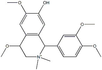  1-(3,4-Dimethoxyphenyl)-1,2,3,4-tetrahydro-7-hydroxy-4,6-dimethoxy-2,2-dimethylisoquinolin-2-ium