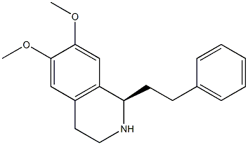 (1R)-1,2,3,4-Tetrahydro-6,7-dimethoxy-1-[2-(phenyl)ethyl]isoquinoline,,结构式