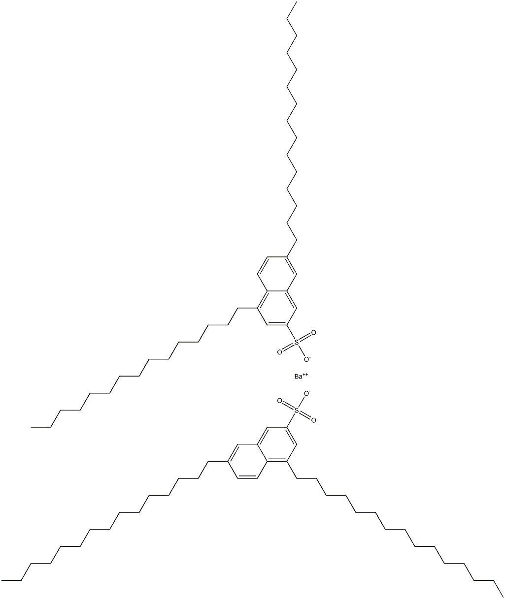 Bis(4,7-dipentadecyl-2-naphthalenesulfonic acid)barium salt,,结构式