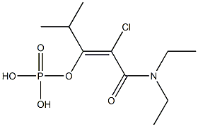 Phosphoric acid dimethyl[(E)-2-chloro-2-(diethylcarbamoyl)-1-methylvinyl] ester,,结构式