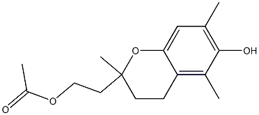 2-(2-Acetoxyethyl)-3,4-dihydro2,5,7-trimethyl-2H-1-benzopyran-6-ol Structure