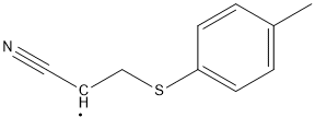 2-(4-メチルフェニルチオ)-1-シアノエチルラジカル 化学構造式