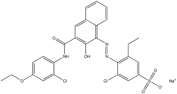 3-Chloro-5-ethyl-4-[[3-[[(2-chloro-4-ethoxyphenyl)amino]carbonyl]-2-hydroxy-1-naphtyl]azo]benzenesulfonic acid sodium salt|