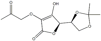 2-O-(2-Oxopropyl)-5-O,6-O-isopropylidene-L-ascorbic acid Structure