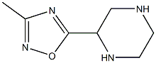 3-Methyl-5-(piperazin-2-yl)-1,2,4-oxadiazole,,结构式