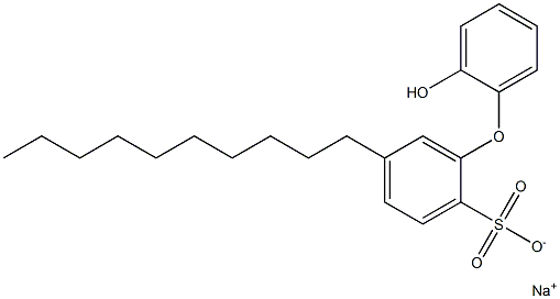 2'-Hydroxy-5-decyl[oxybisbenzene]-2-sulfonic acid sodium salt Structure