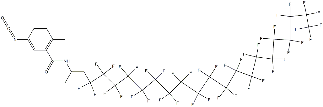 3-Isocyanato-6-methyl-N-[2-(hentetracontafluoroicosyl)-1-methylethyl]benzamide Struktur