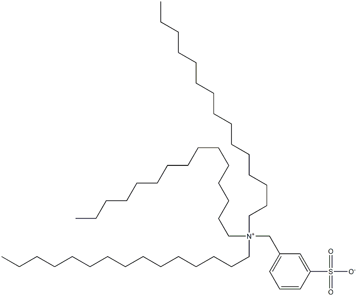 N,N,N-Trispentadecyl-3-sulfonatobenzenemethanaminium Struktur